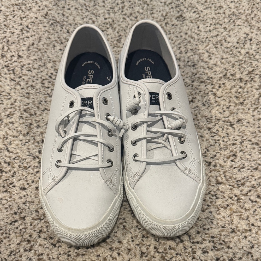 Sperry Off-White Canvas Sneakers